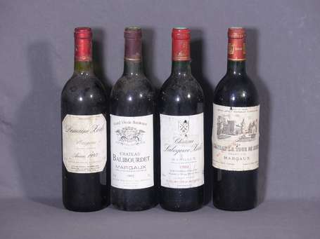 Lot de 4 Bt : 1 Bt Château la Tour de Mons Margaux