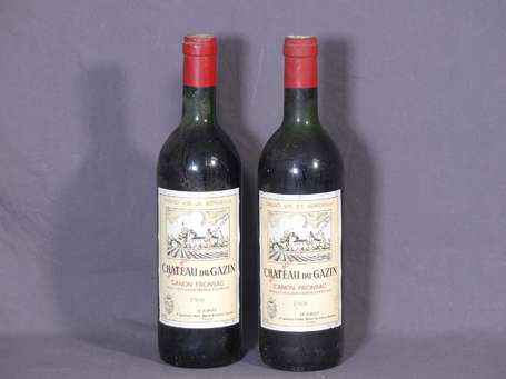 2 Bt Château du Gazin Canon de Fronsac 1988