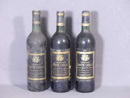 3 Bt Château Trotte Vieille St Emilion (1969, 1982