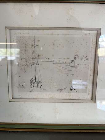 COMMERE Yves-Jean (1920-1986) Vue bord de mer 
