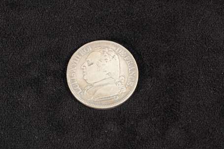 Louis XVIII. 1 Frs en argent  1822 A. B.
