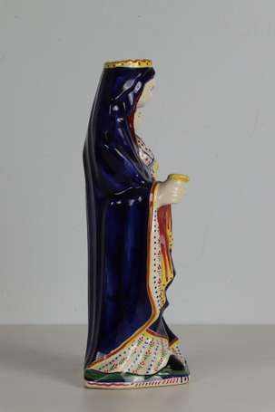 HENRIOT Quimper - Sainte Vierge. Statuette en 