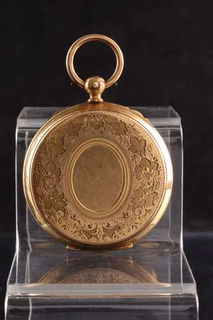 Montre gousset double boitier en or jaune 18K (750