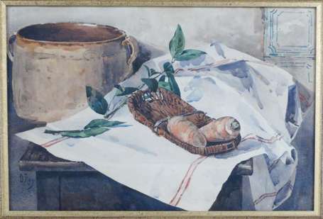 Roy Donatien 1835-1930 Nature morte aux carottes. 