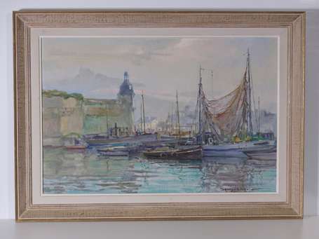 LHERMITTE Georges (1882-1967) - Le port de 