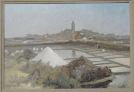 Seston Paul (1905-1985). Marais salants à Batz sur