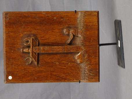 Ancien élément de mobilier ou de coffret en bois 