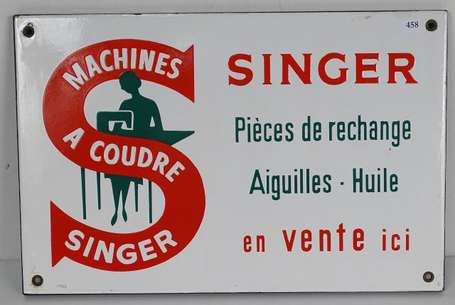 SINGER Machines à Coudre : Plaque émaillée plate à