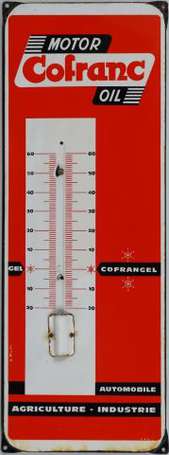 COFRANC Motor Oil : Thermomètre émaillé. Signé G.