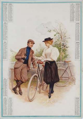 CYCLES : Calendrier lithographié pour l'année 