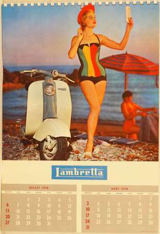 LAMBRETTA Scooters : Calendrier pour l'année 1958,