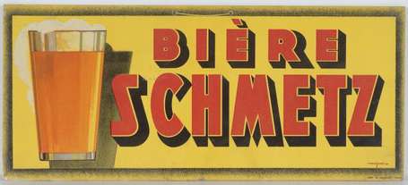 BIERE SCHMETZ à Orléans : Bandeau lithographié 