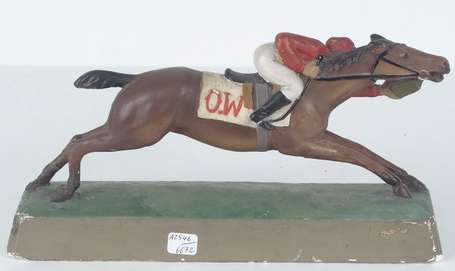 WHISKY O.W : Rare figurine publicitaire en plâtre 