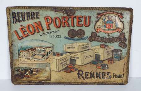 BEURRE LEON PORTEU à Rennes : Tôle lithographiée 