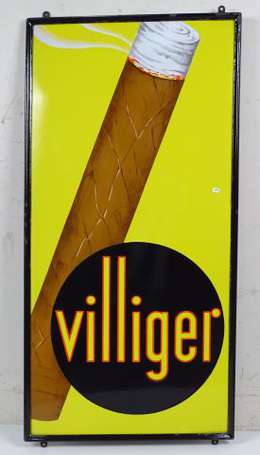 VILLIGER Tabac : Plaque émaillée illustrée d'après