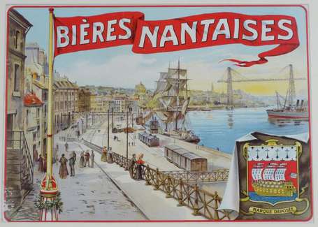 Bière Nantaise : Affiche illustrée du port de 