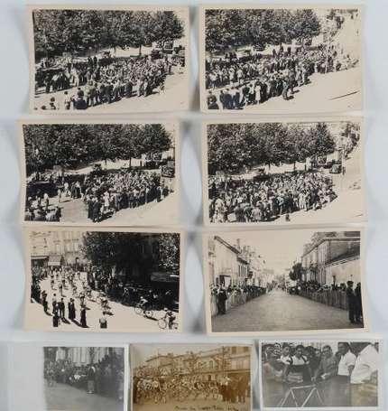 CYCLISME - 1936 -  9 photographies du critérium de