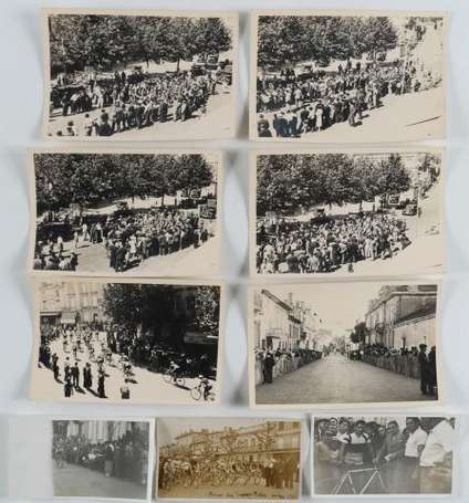 CYCLISME - 1936 -  9 photographies du critérium de