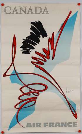 Air France Canada Affiche illustrée d'après 