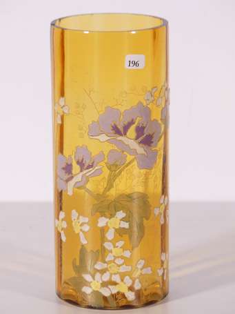 LEGRAS (Attribué à) - Vase tube en verre teinté 