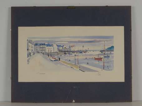 MAURA Robert (1934-2015) -Le port , lithographie 