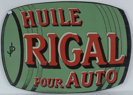 HUILE RIGAL pour Autos : Tôle lithographiée 