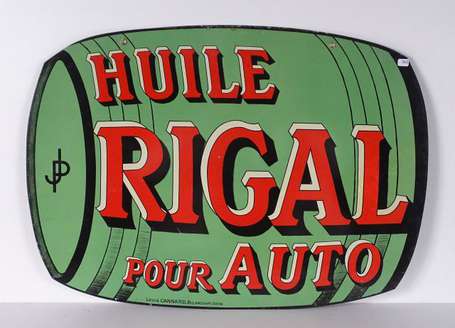 HUILE RIGAL pour Autos : Tôle lithographiée 