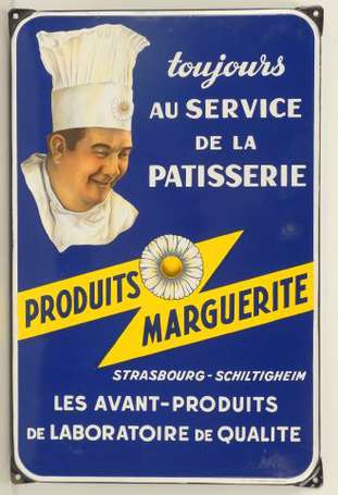 PRODUITS MARGUERITE : Plaque émaillée plate à 