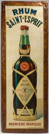 RHUM SAINT-ESPRIT : Importante tôle lithographiée 