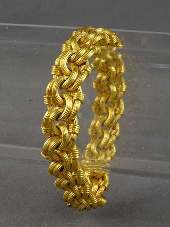 Bracelet en or jaune 18 k (750°/°°) maille 