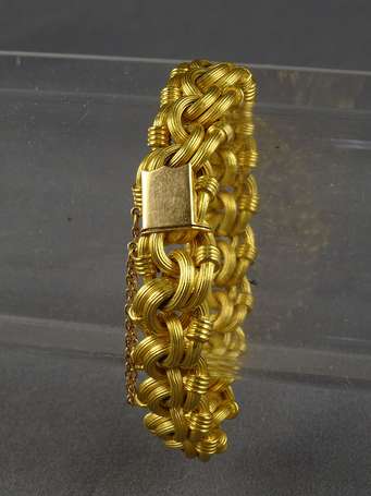 Bracelet en or jaune 18 k (750°/°°) maille 
