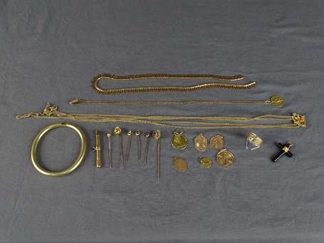 Lot de brissures d'or 18k (750°/°°). Poids brut 97