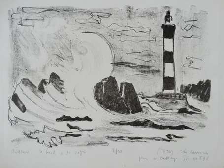 Paressant Jules (1917-2001). Ouessant le phare du 