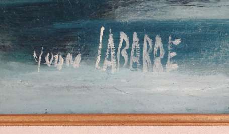 Labarre Yvon (1943-2008). Lavau. Huile sur toile 