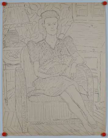 Noury Michel (1912-1986). Etude pour le portrait 