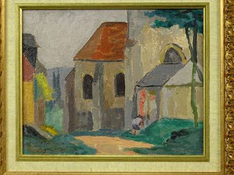 PUY Jean (1876-1960) - Village. Huile sur toile 