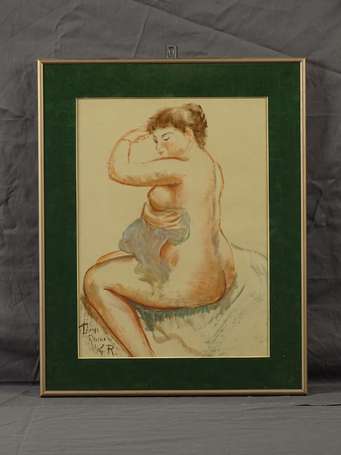 Reigner Léopold 1897-1981 La Toilette Gouache 