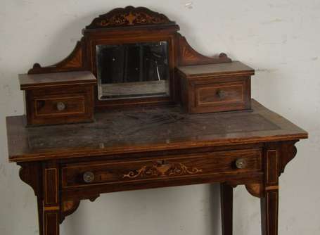 Bureau à gradin en placage de palissandre marqueté