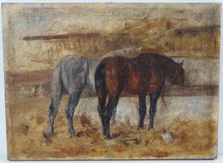 Shonborn John-Lewis 1852-1931 Chevaux à l'écurie 