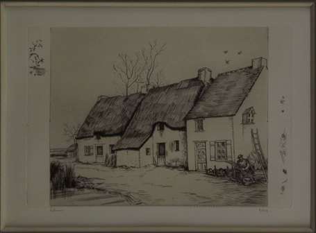 LABOUREUR Jean Emile 1877-1944 Maisons en Brière  