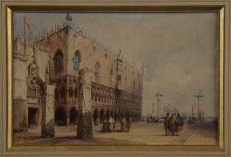 Joyant Jules Romain 1803-1854 Venise - Place Saint