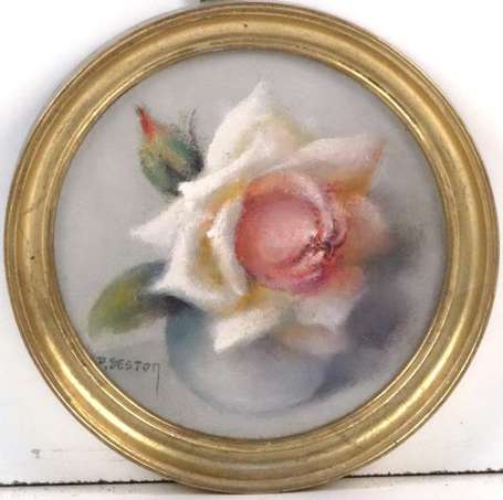 Seston Paul 1905-1985 Vase de roses Huile sur 