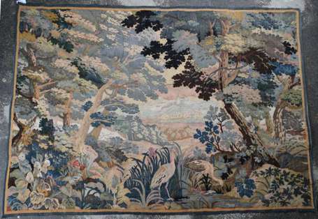 Aubusson Tapisserie verdure, paysage animé 