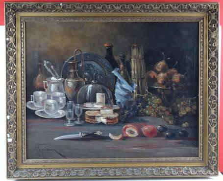 Guillemin A. XIX-Xxè S Nature morte Huile sur 