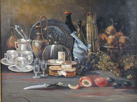 Guillemin A. XIX-Xxè S Nature morte Huile sur 