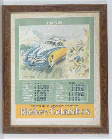 KLEBER-COLOMBES : Page du calendrier 1950 
