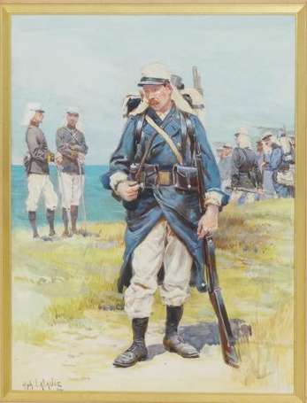 Lalauze Adolphe (1872-1936) Soldats de la légion 