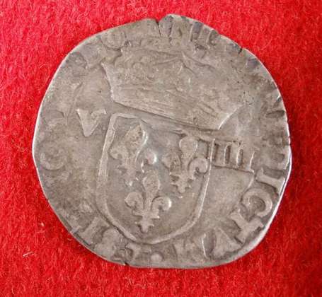 France Henri III 1/8ème d'écu en argent 1586 T 