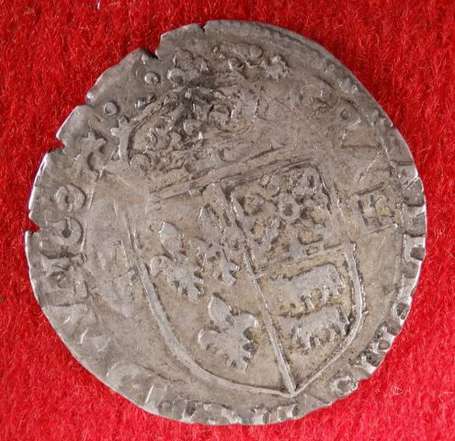 France Henri IV 1/8 d'écu d'argent du Béarn 1607. 