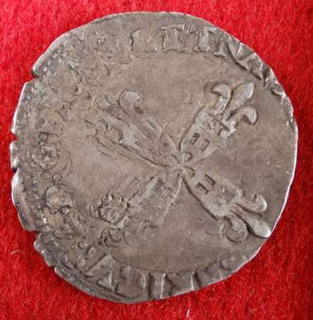 France Henri IV 1/8 d'écu d'argent du Béarn 1607. 
